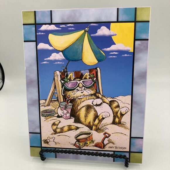 3 GARY PATTERSON ART ON GLASS PAINTINGS - Picture 4 of 5